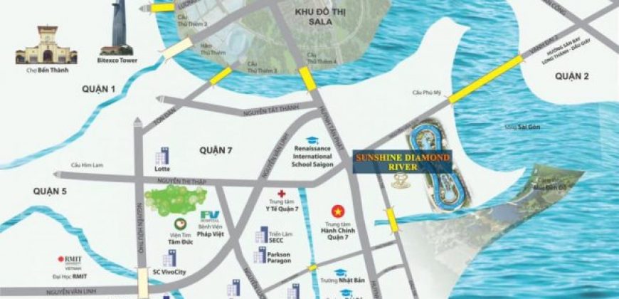 Mở bán căn hộ SunShine Diamond River quận 7, 3 mặt giáp sông , liên hệ 0964 500 707
